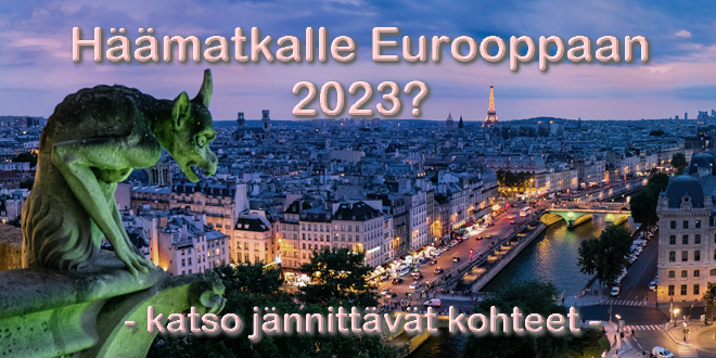 Häämatkalle Eurooppaan 2023